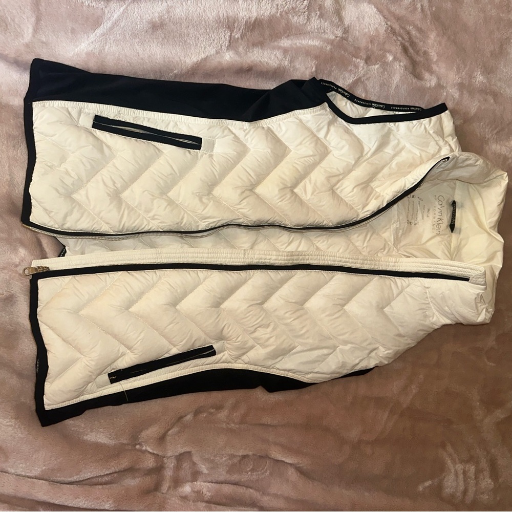 Calvin Klein White and Black Vest